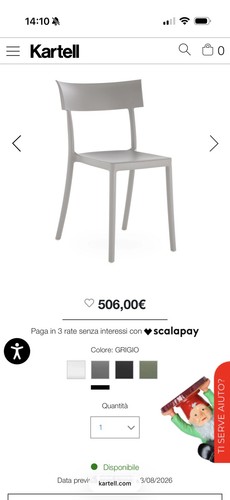 Sedia catwalk kartell pezzi - sedia, kartell,